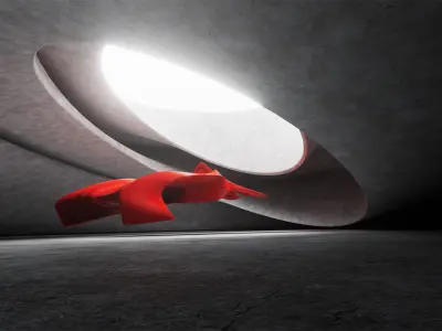 Round Room 73 Low-poly 3D model