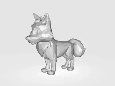 Wolf Low poly Low-poly 3D model