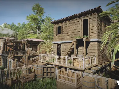 Adventure Island Environment  Low-poly 3D model