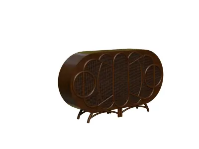 Modern 3D Decorative Rack Table Low-poly 3D model
