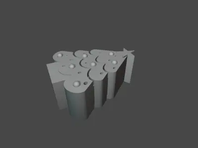 Christmas Tree-Themed Candle 2 3D print model