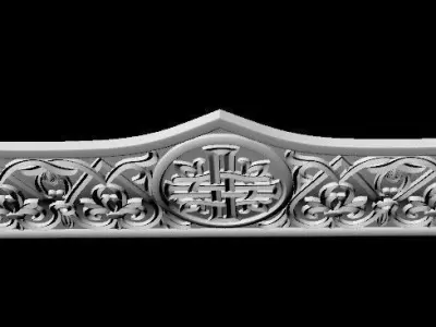 Central decor ornament for furniture 3D model 1031