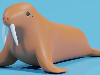Cartoon Walrus 3D model