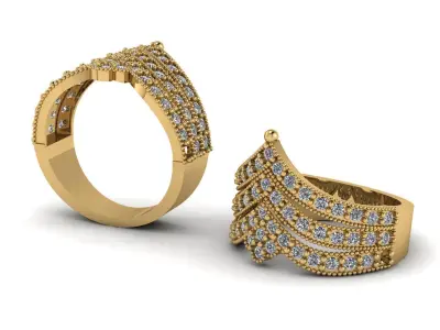 FILIGREE STYLISH NEW RING 3D PRINTABLE MODEL  3D print model