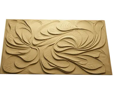 modern panel wall decor set relief stl mural CNC 165 3D model