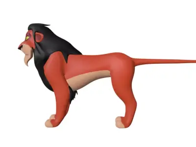 Scar Lion King Low-poly 3D model