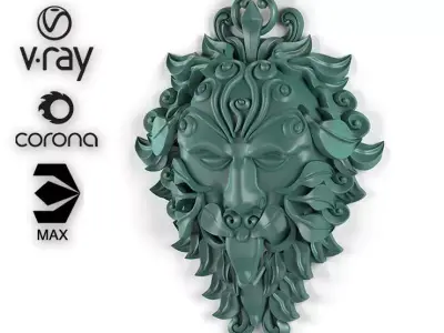 green man statue 3D model