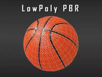LowPoly Basketball PBR 3D Model ball Low-poly 3D model