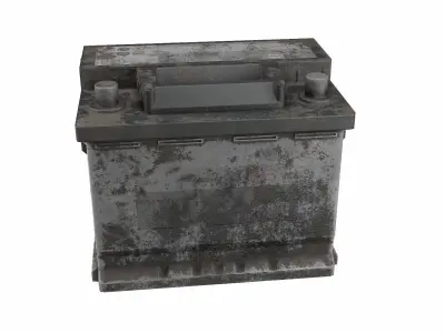 Battery 01 dirt PBR Low-poly 3D model