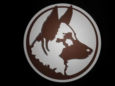 German Shepard head 3D model
