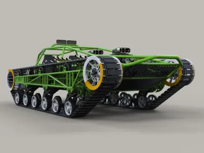 Concept tracked vehicle 3D model