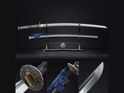Katana japanese sword 3D model