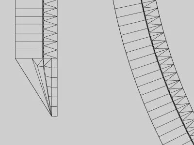 Qatar Circuit Kerbs - Array and Curve Modifier 3D model