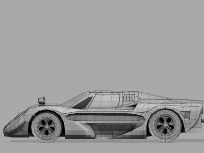 LMP Race Car LowPoly Low-poly 3D model