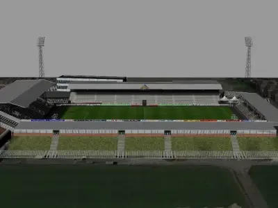 De Adelaarshorst Stadion Go Ahead Eagles Low-poly 3D model