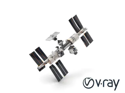 International Space Station Detailed 3D model pack Low-poly 3D model