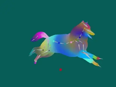 Rough Collie Dog Low-poly 3D model