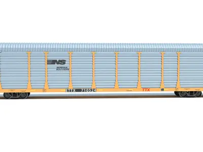 Auto Carrier Rail Car 3D model