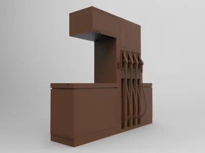 Gas Station 3D print model