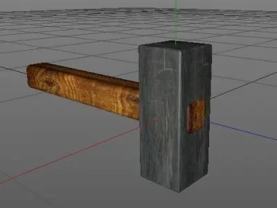 hammer wooden 3D model