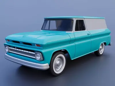 Chevrolet Panel Truck 1965 3D print model