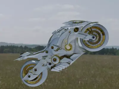 Aurelius FluxRider  Luxury Futuristic Bike Low-poly 3D model