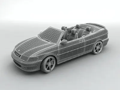  2000 SAAB 9-3 Convertible 3D model