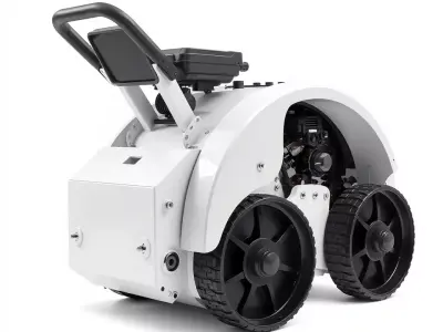 White Robotic Rover model pack Low-poly 3D model