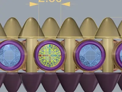 Clash Bracelet Diamonds   3D print model