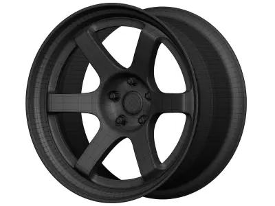 Gram Lights 57DR Aftermarket Wheel Low-poly 3D model