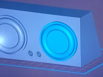 CAIXA DE SOM AUTOMOTIVO MINIATURA ZETTA AUDIO 3D print model