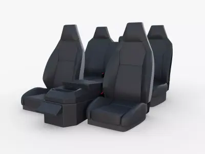 Tesla Cybertruck Seats Dark 3D model