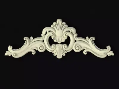 Central decor ornament for furniture 3D model 881