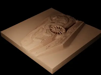 car CNC 3d Print High Relief Sand Casting 3D print model