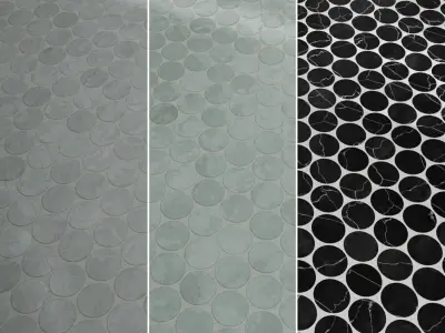 Tile Monet Honed Marble Mosaic Set 10  Texture