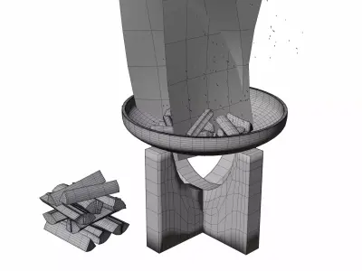 Outdoor Fireplace 3D model