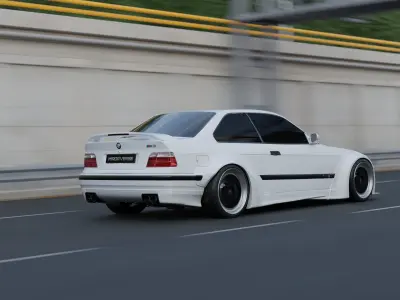 3D Realistic Road Blend File 3D model