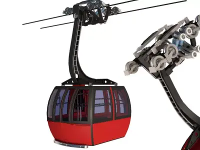 Cableway Cabin 3D model