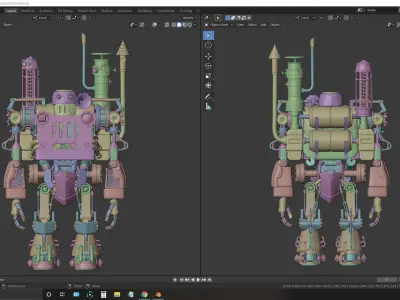 Steampunk Robot 3D model
