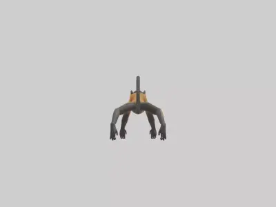 Brocketts Spider Monkey hanging model 3D model