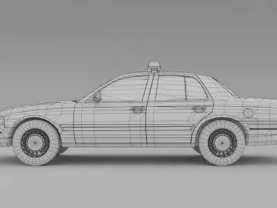 Police Interceptor Low-poly 3D model