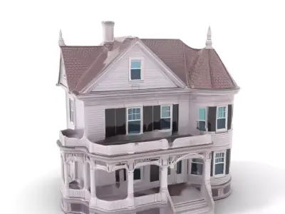 Victorian Lavender Mansion model pack Low-poly 3D model