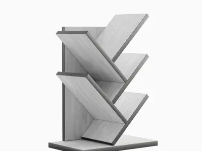 Small Bookshelf B 02 Low-poly 3D model