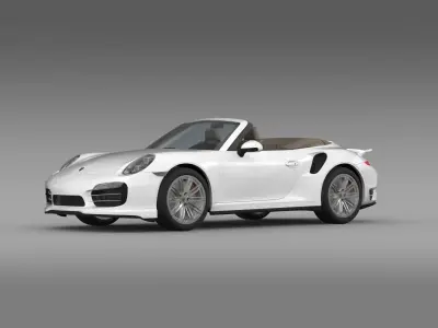 Porsche 911 Turbo Cabrio 2014 3D model
