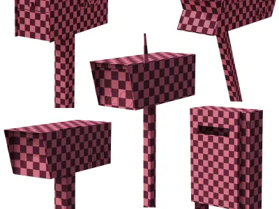 042 Modern Mailboxes 02 Floormounted 00 3D model