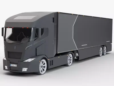 Modern Semi-truck 3D model