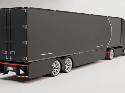 Modern Semi-truck 3D model