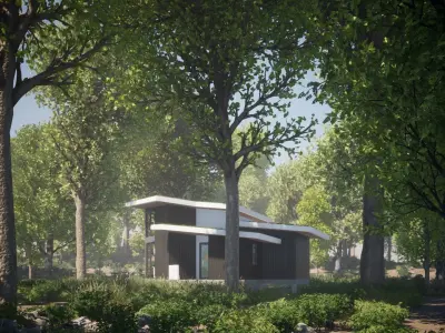 057Modernhouse1f85m2 3D model