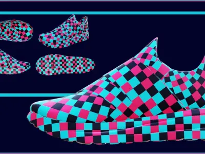 Casual Shoes   UV and unwraping 3D model