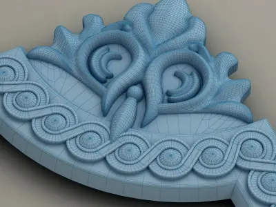 Molding with corner elements Harmony M107 3D model